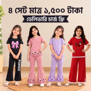 কুঁচি হাতা টপ + স্টাইলিশ প্যান্ট সেট - কোড : 16